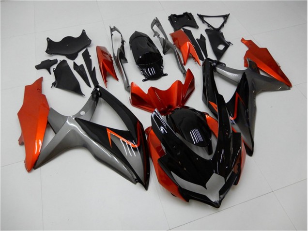 GSXR 600 / 750 K8 08-10 Verkleidungen - Schwarz Orange Grau GSXR 600 / 750 K8 08-10 Verkleidungen - Schwarz Orange Grau