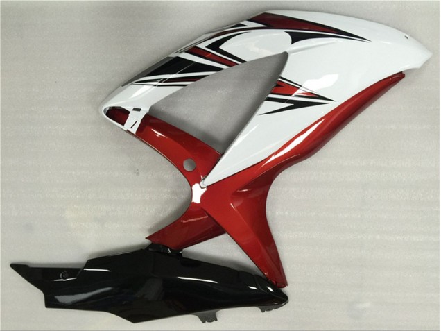 GSXR 600 / 750 K8 08-10 Verkleidungen - Weiß Rot Schwarz GSXR 600 / 750 K8 08-10 Verkleidungen - Weiß Rot Schwarz