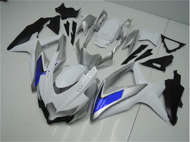 GSXR 600 / 750 K8 08-10 Verkleidungen - Weiß Silber Blau GSXR 600 / 750 K8 08-10 Verkleidungen - Weiß Silber Blau