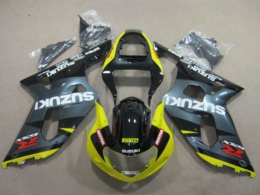 GSXR 600 K1 K2 K3 01-03 Verkleidungen - Schwarz Gelb Motul
