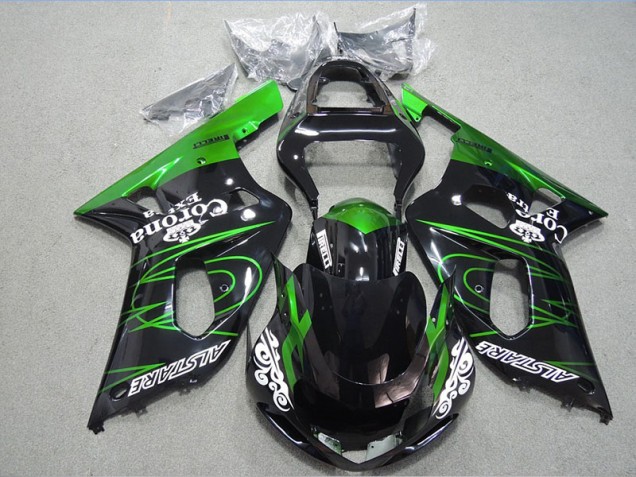GSXR 600 K1 K2 K3 01-03 Verkleidungen - Schwarz Grün Corona Extra GSXR 600 K1 K2 K3 01-03 Verkleidungen - Schwarz Grün Corona Extra