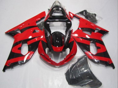 GSXR 600 K1 K2 K3 01-03 Verkleidungen - Schwarz Rot