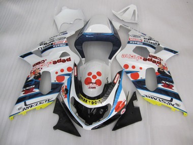 GSXR 600 K1 K2 K3 01-03 Verkleidungen - Weiß Blau Dunkel Hund