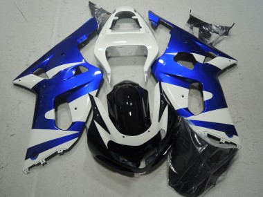 GSXR 600 K1 K2 K3 01-03 Verkleidungen - Weiß Blau