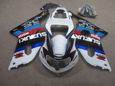 GSXR 600 K1 K2 K3 01-03 Verkleidungen - Weiß Blau Motul