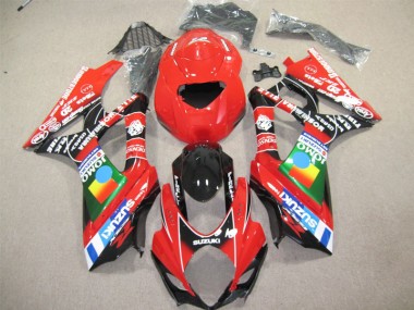 GSXR 600 K4 04-05 Verkleidungen - Rot Schwarz