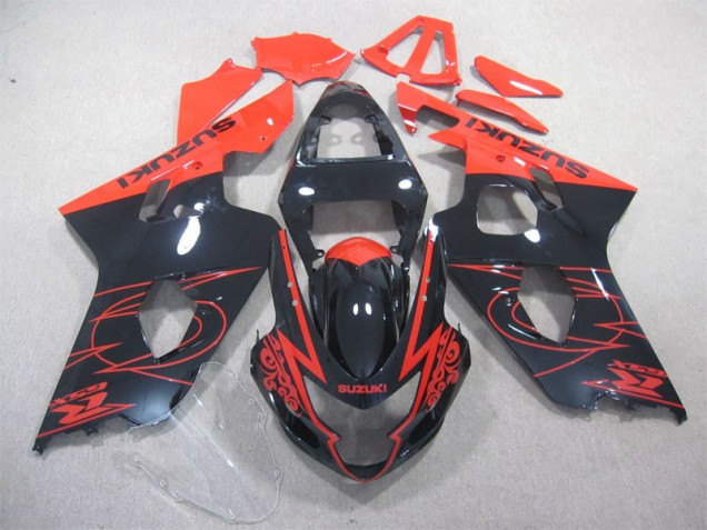 GSXR 600 K4 04-05 Verkleidungen - Schwarz Rot GSXR 600 K4 04-05 Verkleidungen - Schwarz Rot