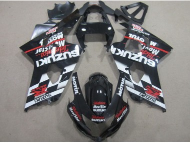 GSXR 600 K4 04-05 Verkleidungen - Schwarz Rote Telefonia Movistar