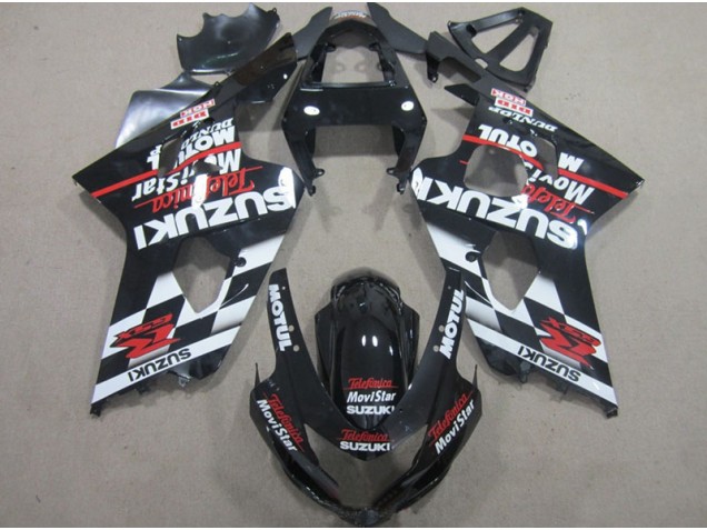 GSXR 600 K4 04-05 Verkleidungen - Schwarz Rote Telefonia Movistar GSXR 600 K4 04-05 Verkleidungen - Schwarz Rote Telefonia Movistar