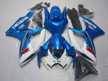 GSXR 600 K6 06-07 Verkleidungen & Plastik - Blau Weiß