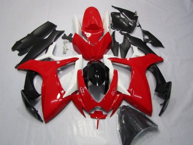 GSXR 600 K6 06-07 Verkleidungen - Rot Schwarz
