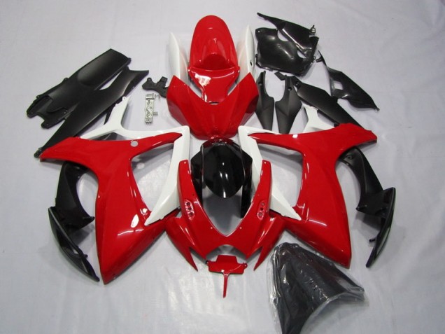 GSXR 600 K6 06-07 Verkleidungen - Rot Schwarz GSXR 600 K6 06-07 Verkleidungen - Rot Schwarz
