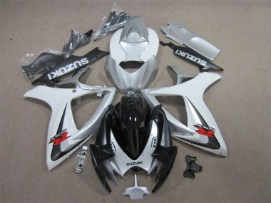 GSXR 600 K6 06-07 Verkleidungen - Schwarz Weiß
