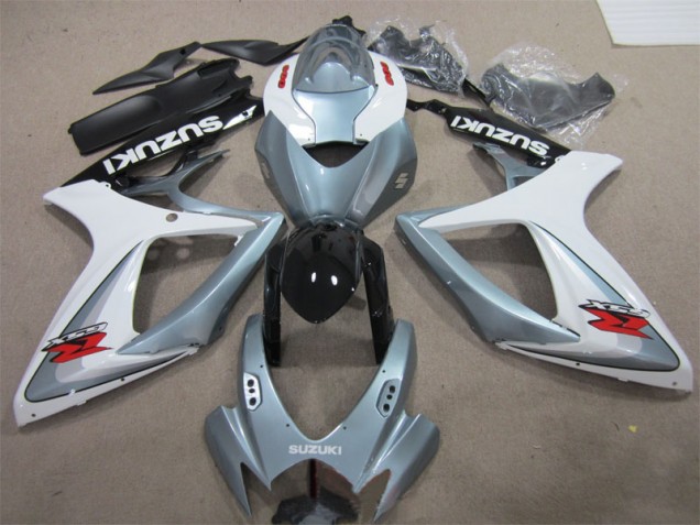 GSXR 600 K6 06-07 Verkleidungen - Weiß Grau GSXR 600 K6 06-07 Verkleidungen - Weiß Grau