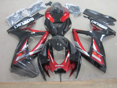 GSXR 600 K6 06-07 Vollverkleidung - Schwarz Rot