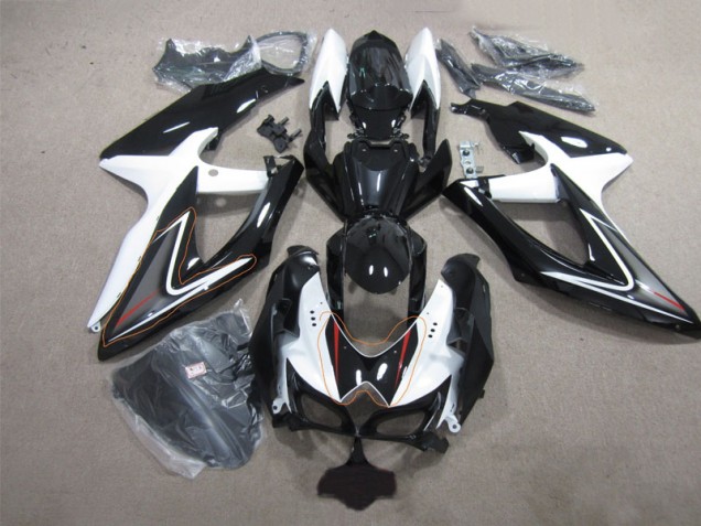 GSXR 600 K8 08-10 Verkleidung - Schwarz Weiß GSXR 600 K8 08-10 Verkleidung - Schwarz Weiß