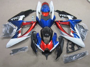 GSXR 600 K8 08-10 Verkleidungen - Blau Rot Weiß