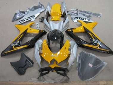 GSXR 600 K8 08-10 Verkleidungen - Gelb Weiß Schwarz