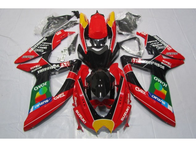 GSXR 600 K8 08-10 Verkleidungen - Rot Schwarz Jomo GSXR 600 K8 08-10 Verkleidungen - Rot Schwarz Jomo