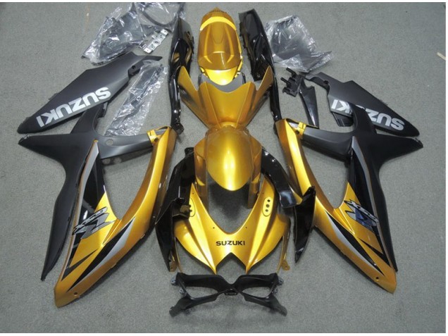GSXR 600 K8 08-10 Verkleidungen - Schwarz Gold GSXR 600 K8 08-10 Verkleidungen - Schwarz Gold