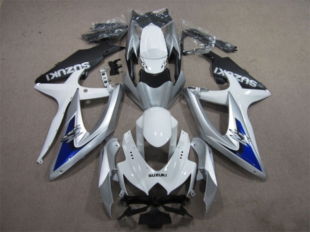GSXR 600 K8 08-10 Verkleidungen - Silber Blau Weiß GSXR 600 K8 08-10 Verkleidungen - Silber Blau Weiß