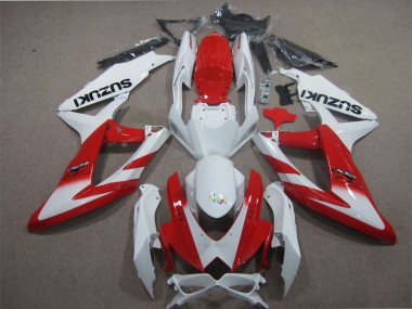 GSXR 600 K8 08-10 Verkleidungen - Weiß Rot