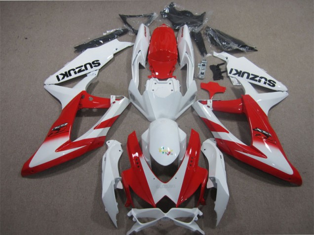 GSXR 600 K8 08-10 Verkleidungen - Weiß Rot GSXR 600 K8 08-10 Verkleidungen - Weiß Rot