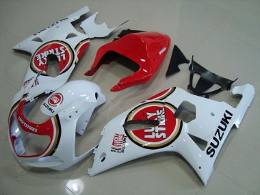 GSXR 750 K1 K2 K3 01-03 Verkleidungen - Rot Weiß Lucky Strike