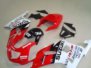GSXR 750 K1 K2 K3 01-03 Verkleidungen - Rot Weiß Motul