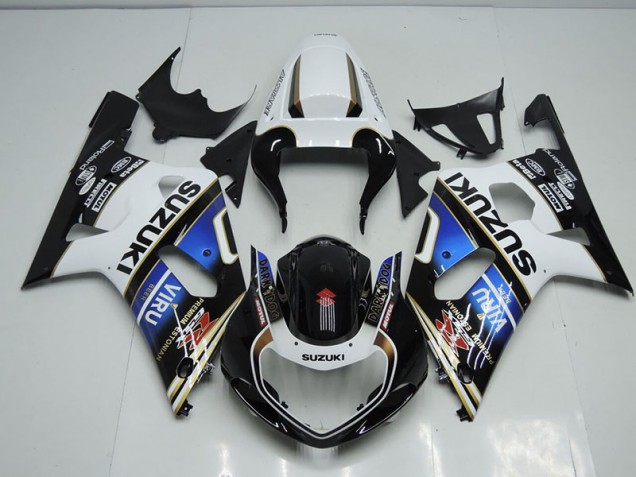 GSXR 750 K1 K2 K3 01-03 Verkleidungen - Schwarz Weiß Blau Viru GSXR 750 K1 K2 K3 01-03 Verkleidungen - Schwarz Weiß Blau Viru