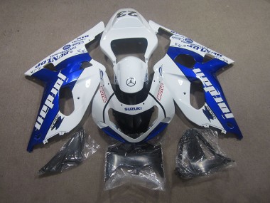 GSXR 750 K1 K2 K3 01-03 Verkleidungen - Weiß Blau Motul