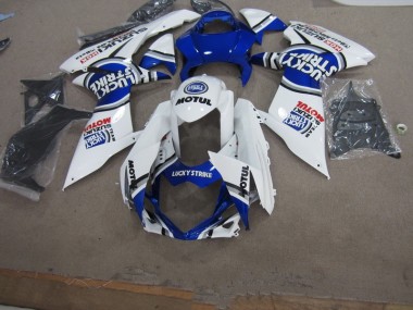 GSXR 750 K11 11-24 Verkleidungen - Weiß Lucky Strike Motul