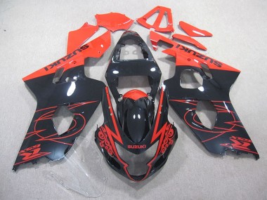 GSXR 750 K4 04-05 Verkleidungen - Rot Schwarz
