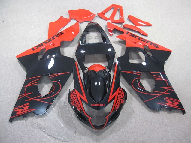 GSXR 750 K4 04-05 Verkleidungen - Rot Schwarz GSXR 750 K4 04-05 Verkleidungen - Rot Schwarz