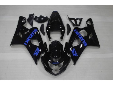 GSXR 750 K4 04-05 Verkleidungen - Schwarz Blau Aufkleber