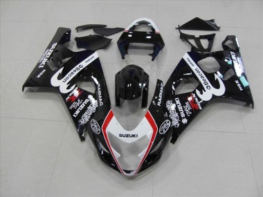 GSXR 750 K4 04-05 Verkleidungen - Schwarz Rot Beacon