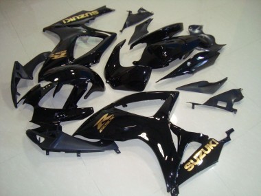 GSXR 750 K6 06-07 Verkleidungen - Schwarz und Gold Aufkleber
