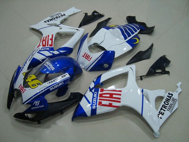GSXR 750 K6 06-07 Verkleidungen - Weiß Blau Fiat 46 GSXR 750 K6 06-07 Verkleidungen - Weiß Blau Fiat 46
