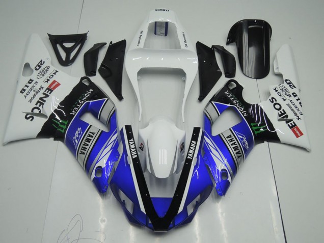 R1 00-01 Verkleidungen - Blau Weiß ENEOS Monster R1 00-01 Verkleidungen - Blau Weiß ENEOS Monster