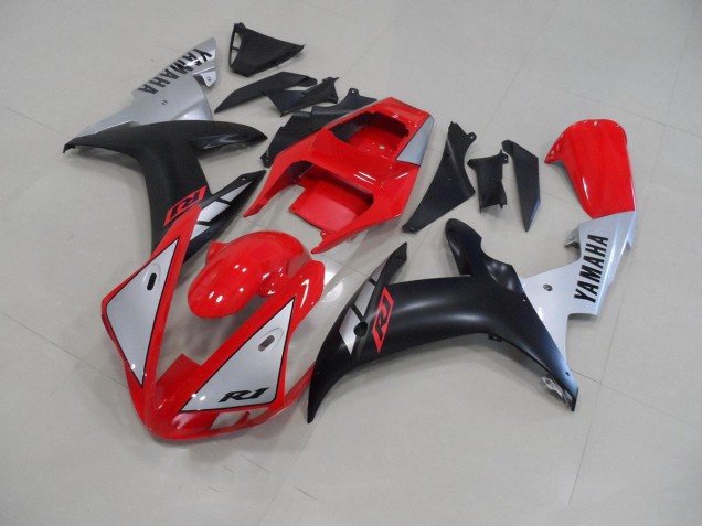 R1 02-03 Verkleidungen - Rot Matte Silber R1 02-03 Verkleidungen - Rot Matte Silber