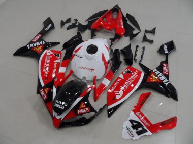 R1 07-08 Verkleidungen - Rot Schwarz Aufkleber