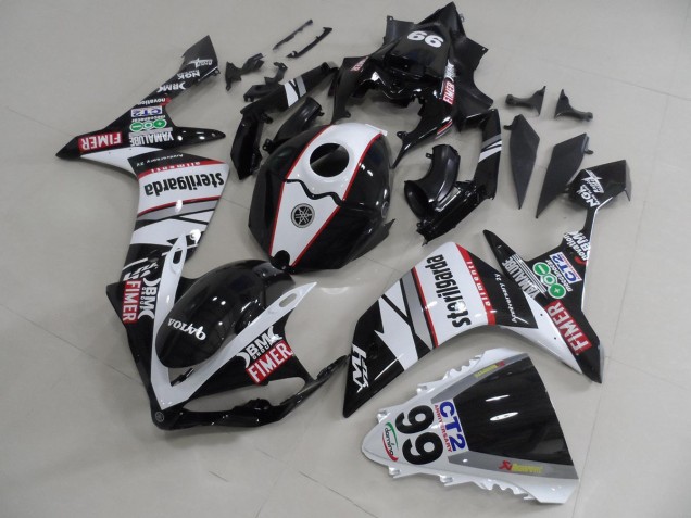 R1 07-08 Verkleidungen - Schwarz Weißes Aufkleberpaket R1 07-08 Verkleidungen - Schwarz Weißes Aufkleberpaket