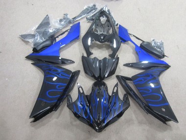 R1 07-08 Verkleidungen - Schwarze Blau Flamme