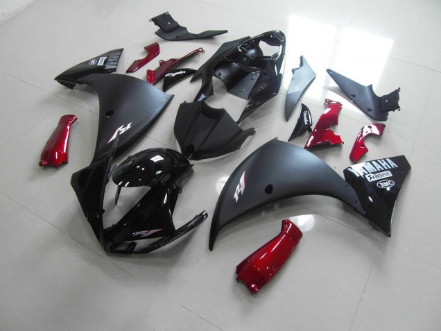 R1 09-11 Verkleidungen - Matt Schwarz Rot R1 09-11 Verkleidungen - Matt Schwarz Rot