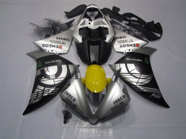 R1 12-14 Verkleidungen - Schwarz Silber Iveco Yamalube Monster