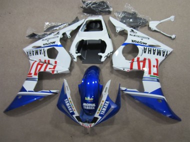 R6 03-05 Verkleidungen - Weiß Blau Motul Fiat