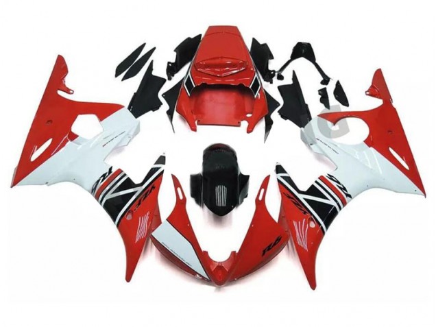 R6 03-05 Vollverkleidung - Rot Weiß Schwarz R6 03-05 Vollverkleidung - Rot Weiß Schwarz