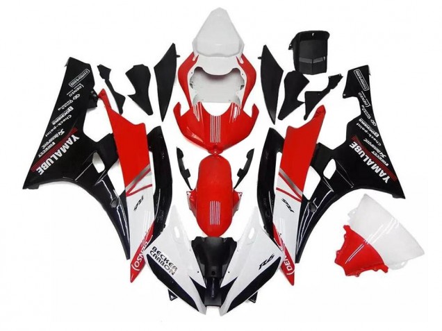 R6 06-07 Verkleidung - Weiß Rot Schwarz R6 06-07 Verkleidung - Weiß Rot Schwarz