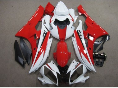 R6 06-07 Verkleidungen - Weiß Rot Schwarz Aufkleber