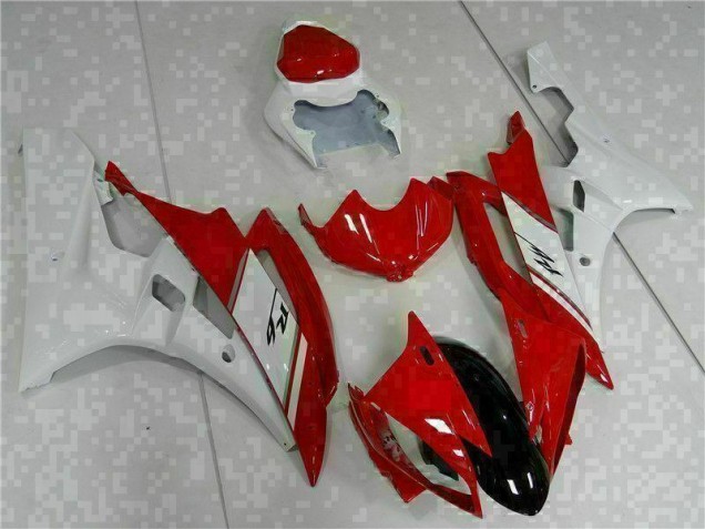 R6 06-07 VollVerkleidungen & Plastik - Rot Weiß R6 06-07 VollVerkleidungen & Plastik - Rot Weiß